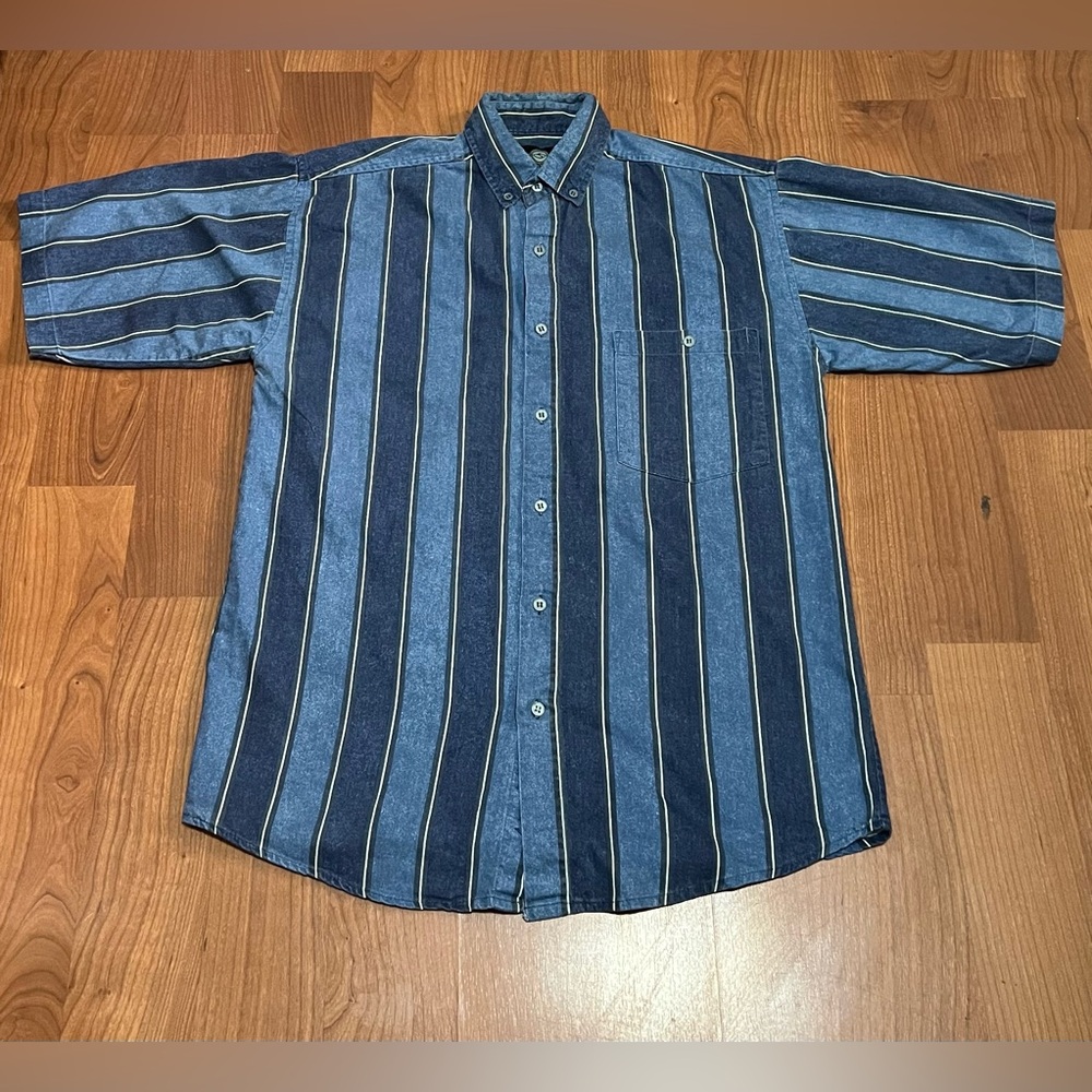 Santana VTG Men's Blue Striped Shirt